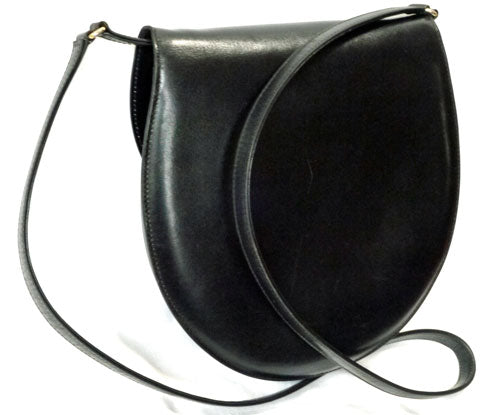 OLD Gucci 半丸ポシェット(総皮・黒)