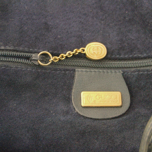 OLD Gucci ダークネイビー巾着ショルダー
