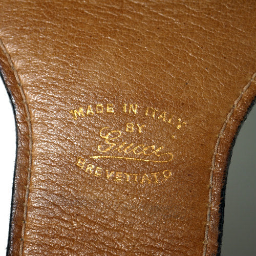 OLD Gucci インターロッキングショルダー(黒×キャメル)