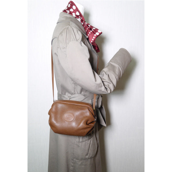 OLD Gucci 総革キャンディポシェット(茶)