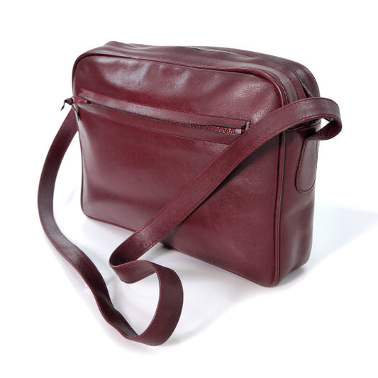 OLD Gucci 総革ビット金具ショルダー(ボルドー)