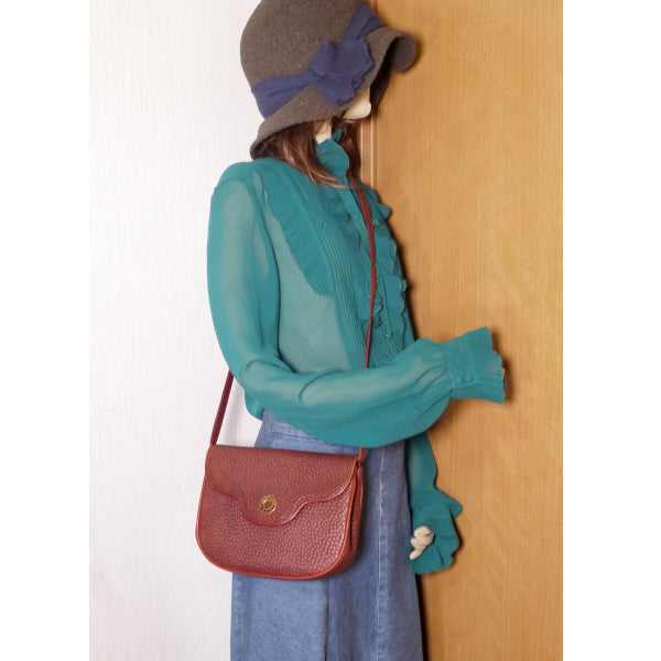 OLD Gucci 2WAYパンチングショルダー(ボルドー)