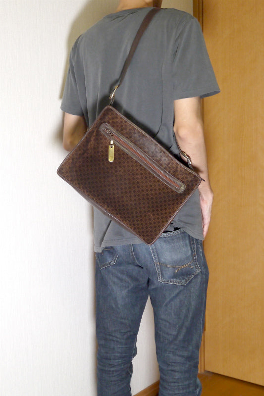 OLD Gucci 70s激レア!!スクエアGG大型ショルダー(濃茶)