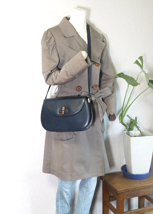 OLD Gucci バンブーショルダー(紺)