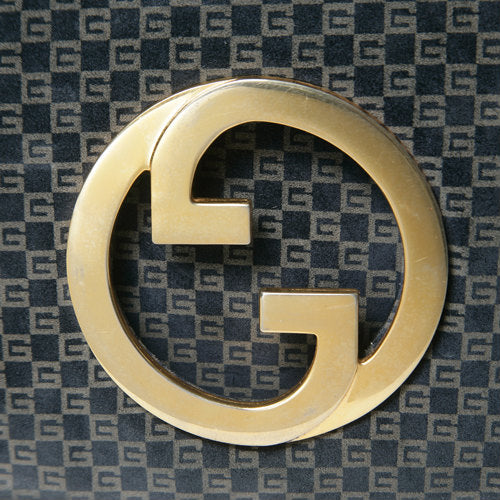 OLD Gucci 70sスクエアGGショルダー(紺スエード)