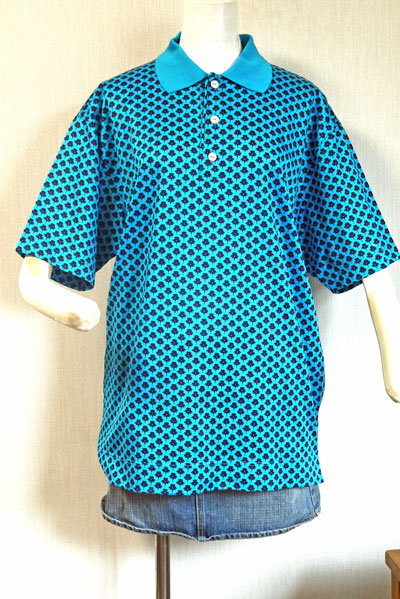 OLD Gucci クローバー青シャツ