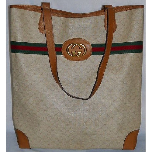 OLD Gucci Gマーク レアトートバッグ(茶)