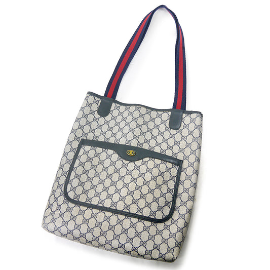 OLD Gucci 定番トートバッグ(青)