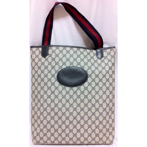 OLD Gucci シンプルトートバッグ(青)