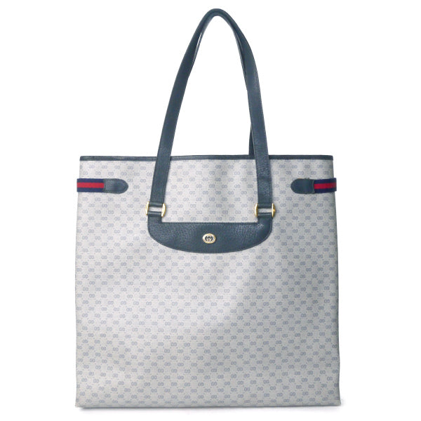 OLD Gucci 80sマイクロGGアクセコトートバッグ（青） – Vintage Shop