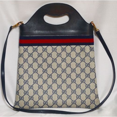 OLD Gucci 2Way iPadバッグ(ネイビー)