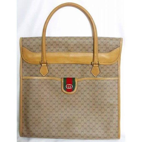 OLD Gucci70sビジネスバッグ(マイクロGG・キャメル)