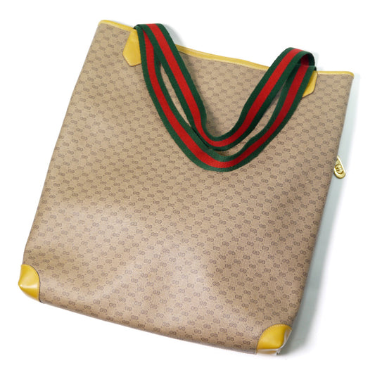 OLD Gucci マイクロGGトートバッグ(ベージュ系)