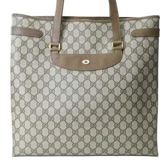 OLD Gucci GG柄スクエア型トートバッグ(茶)
