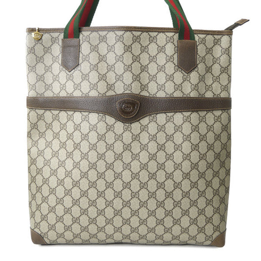 OLD Gucci 大型ファスナートートバッグ(茶)