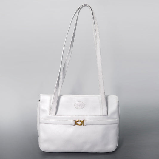 OLD Gucci 総革A4トートバッグ(白)