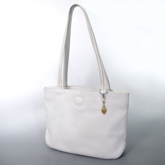 OLD Gucci 型押しレザーA4トートバッグ(白)