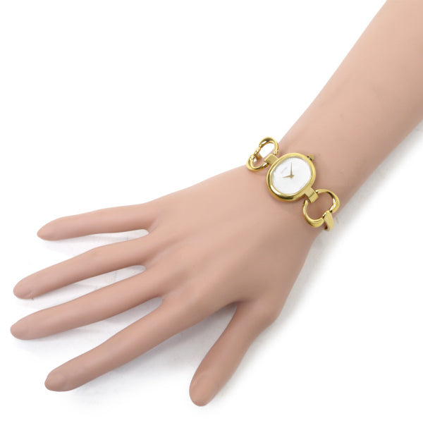 OLD Gucci シェル盤ブレスレット腕時計(ゴールド)