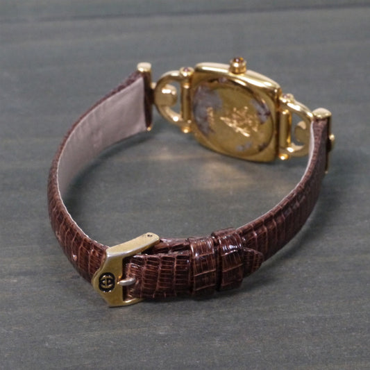 OLD Gucci ホースビット腕時計(ゴールド・茶)