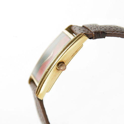 OLD Gucci 腕時計ダークブラウン長方形