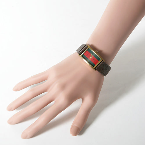 OLD Gucci 腕時計ダークブラウン長方形