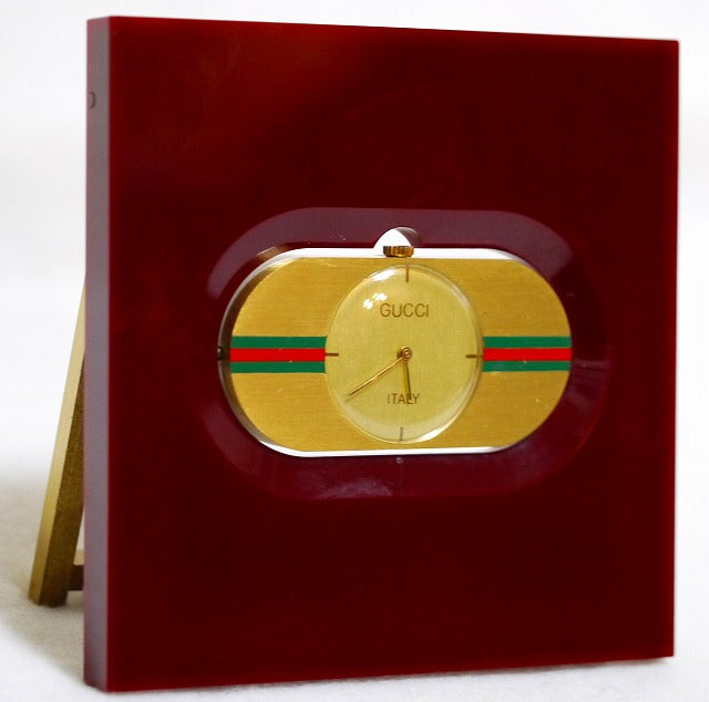 OLD Gucci 置時計(ボルドー)