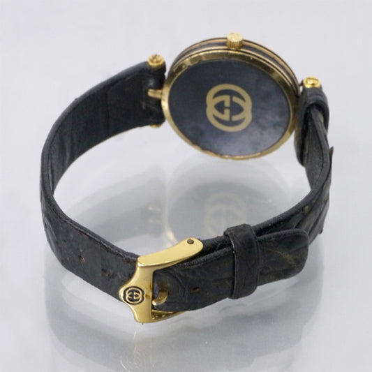 OLD Gucci サイドラインビッグ腕時計(黒)
