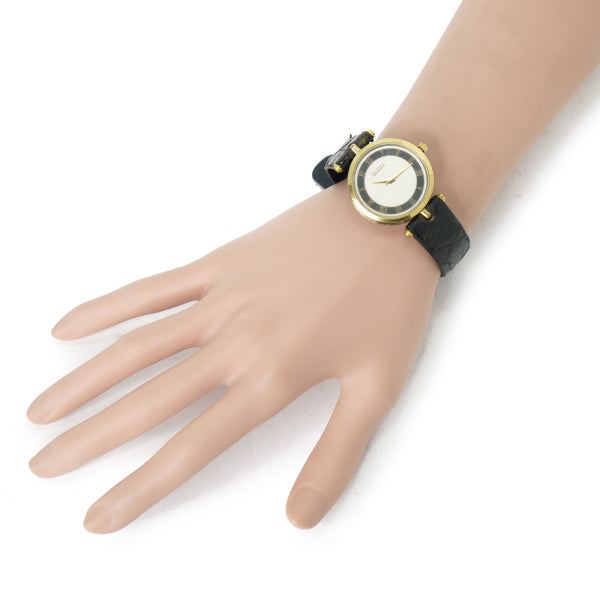 OLD Gucci サイドラインビッグ腕時計(黒)