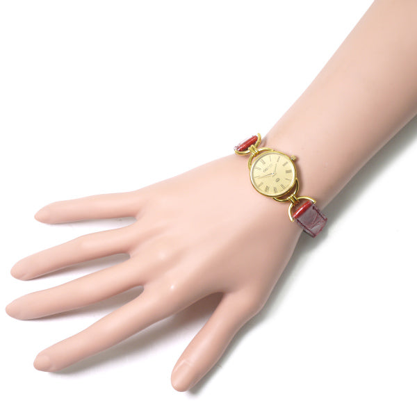 OLD Gucci ギリシャ数字 クロコ腕時計(赤)