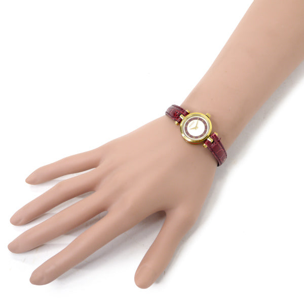 OLD Gucci サイドシェリーミニ腕時計(ボルドー)