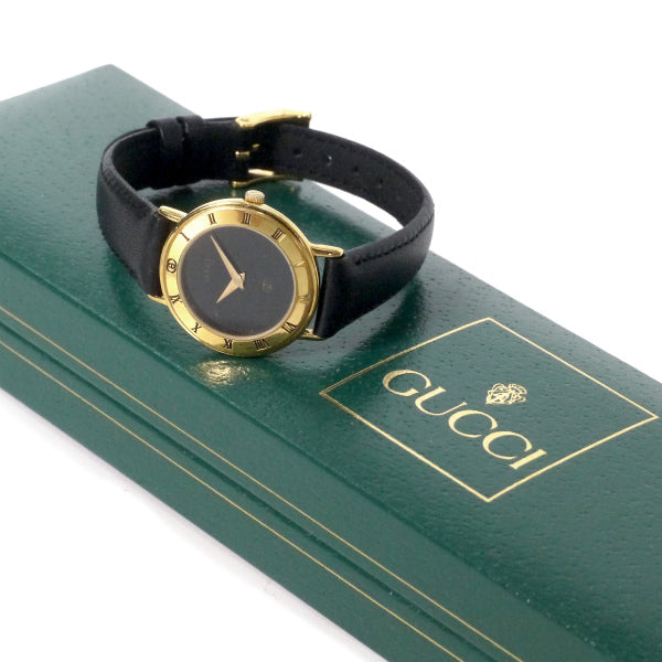 OLD Gucci ギリシャ数字腕時計(黒)