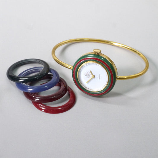 OLD Gucci チェンジベゼル バングルウォッチ(5色)