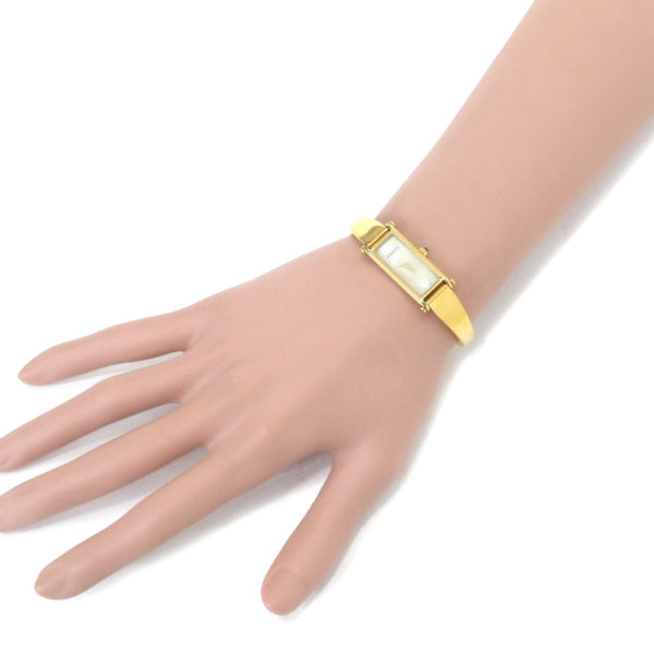 OLD Gucci シェル バングルウオッチ(ゴールド)