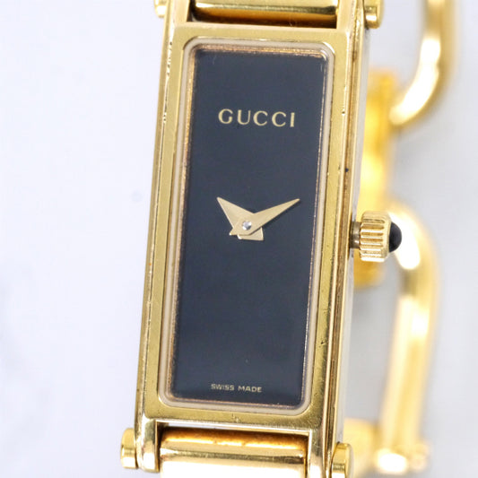 OLD Gucci ブラックフェイス バングルウオッチ