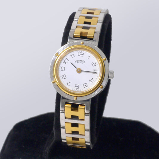 HERMES クリッパー腕時計 クオーツ(ゴールド/シルバー)