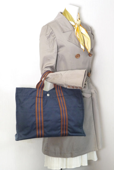 HERMES フールトゥトートMM(紺)