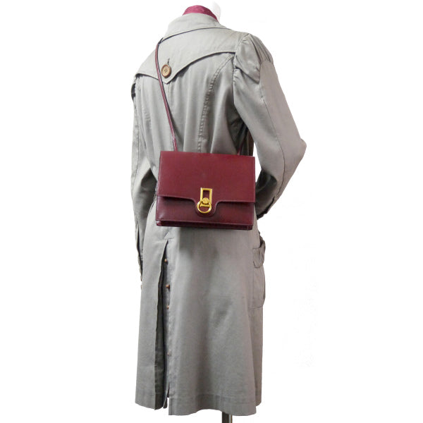 HERMES 78年製リングドゥ ショルダーバッグ(ボルドー)