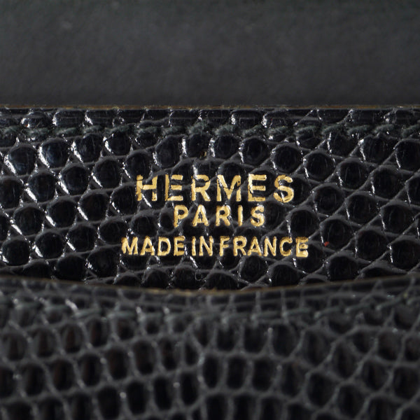 HERMESリディ70sリザードショルダーバッグ(黒)
