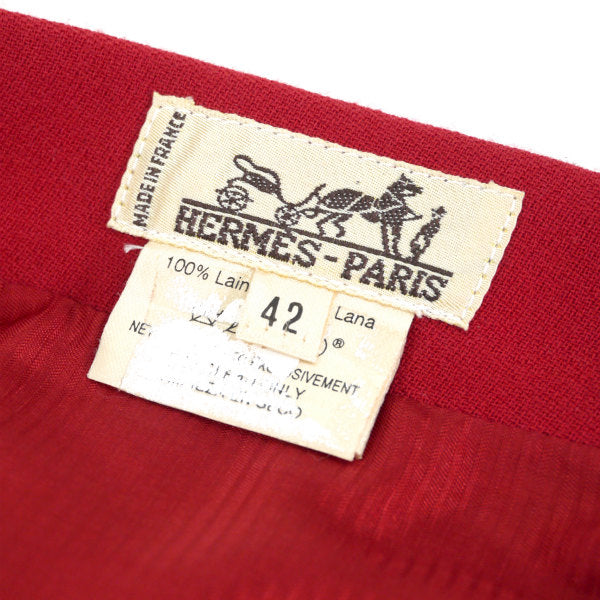 HERMES ロングタイトスカート(赤)