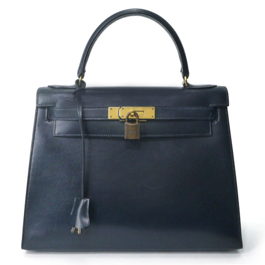 HERMES 78sケリー28 外縫い ボックスカーフ(濃紺)