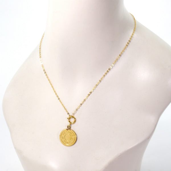 HERMES セリエ コインネックレス(ゴールド)