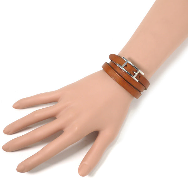 HERMES アピ3 レザーチョーカー ロングブレス(茶/箱付き)