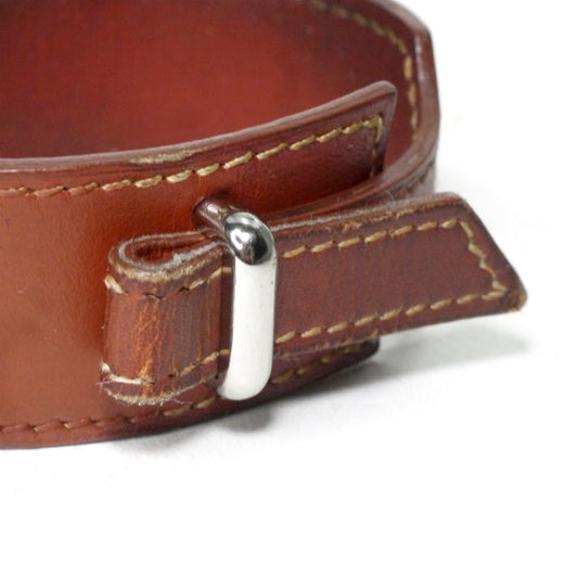 HERMES アルテミス レザーブレスレット(濃茶)