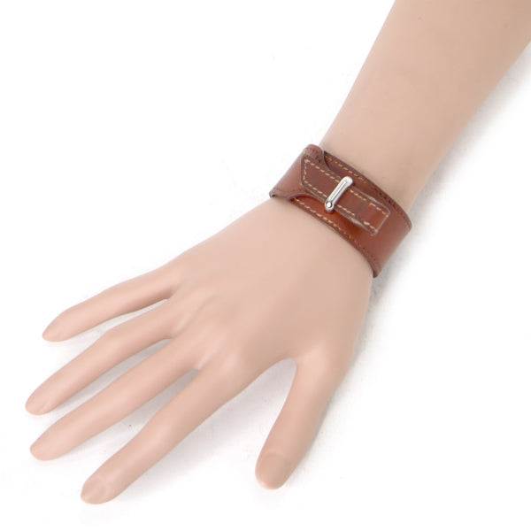 HERMES アルテミス レザーブレスレット(濃茶)