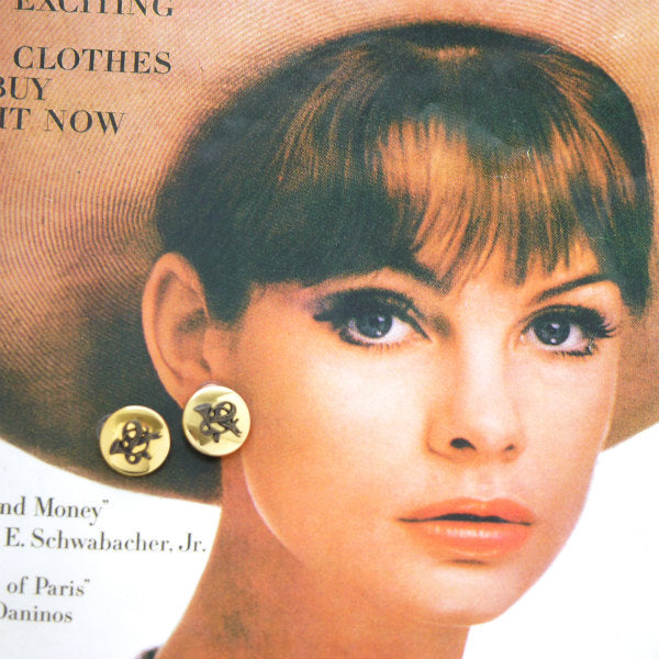 HERMES ホルンモチーフ イヤリング(ゴールド)