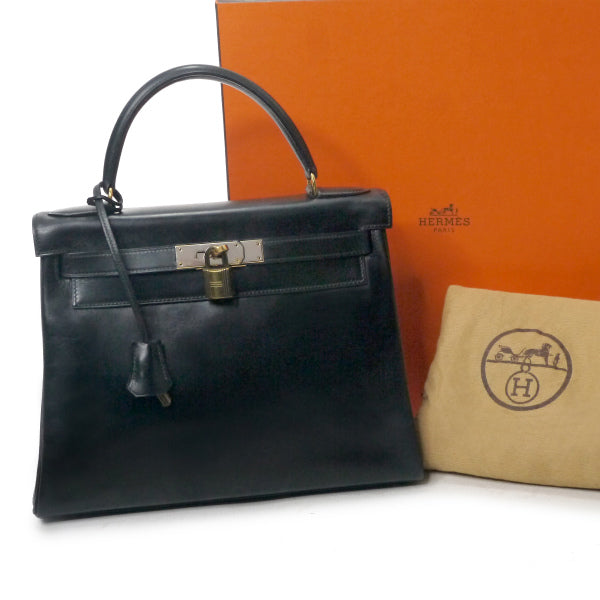 HERMESケリー77s!!28 内縫い ボックスカーフ（黒） – Vintage Shop Rococo
