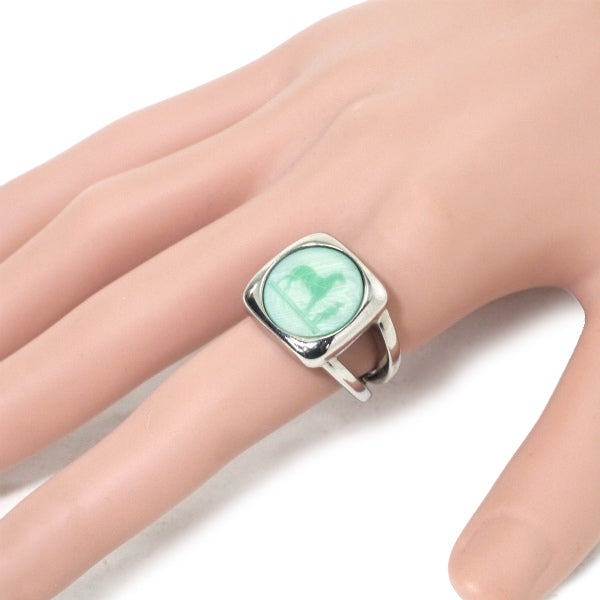 HERMES コロゾ リング 15号(グリーン/シルバー)