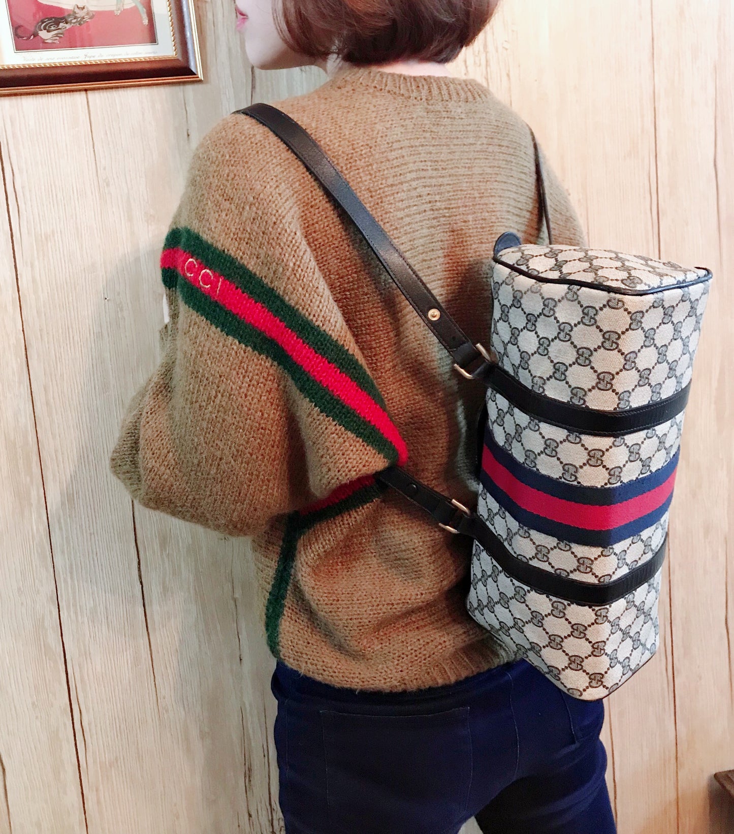 OLD Gucci 2WAYミニボストン(青)