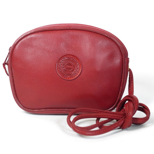 Longchamp 総革ミニポシェット(赤)