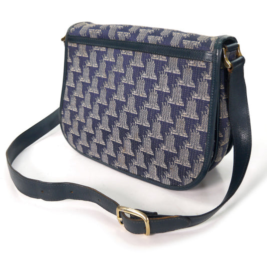 Lanvin ロゴグラム アコーディオンショルダー(ジャガード/紺)